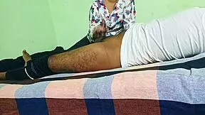 indian girl really enjoying that sexy doggy style with her husband's friend, moaning loudly