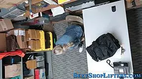 Naughty Shoplifter Gets Cumshot