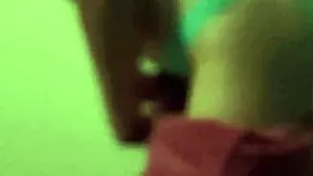 Girl in purple pajamas sucks and swallows cum expertly