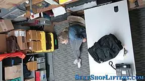 Naughty Shoplifter Gets Cumshot