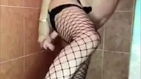 the latina milf explores her new dildo for the first time in the shower