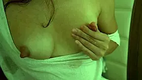 i'm milking my tits up close