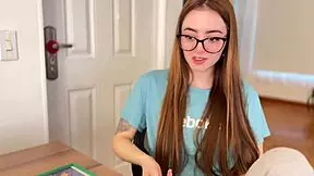 Game Night Wins Blowjob from Stepsister Alicia Hall