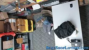 Naughty Shoplifter Gets Cumshot