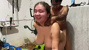 Pregnant Teen Bounces Gently While Relaxing