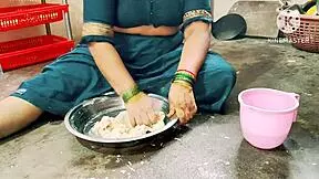 the indian desi mom is sucking and fucking hard in the kitchen