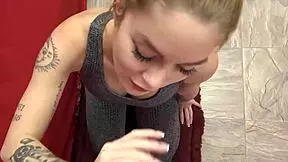 Petite redhead Sage Fox moans during hard pussy pounding.