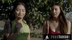 Bella Rolland caught stepsister Avery Black with creepy tour guide.