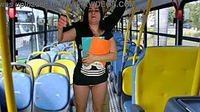 Latina Student Roughly Banged on Public Bus!