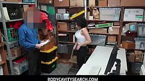 Bodycavitysearch - Latina teen Maya Morena fucked by perv security guard