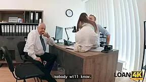 petite mina k does dirty office things for a loan 😈