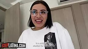 cute latina stepdaughter getting deep anal pov from pervy stepdad with big cock domination.