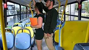 Latina Student Roughly Banged on Public Bus!