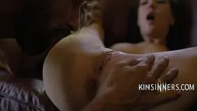 old guy fucks stepson's slut teen girlfriend in passionate encounter