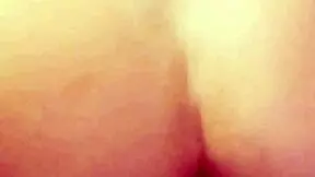 Delicious anal for big ass student craving tight cock but using thick dildo