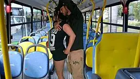 Latina Student Roughly Banged on Public Bus!