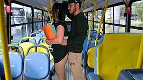 Latina Student Roughly Banged on Public Bus!