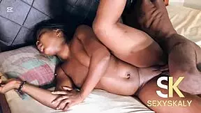 Petite wife spreads ass for neighbor's cock in bed