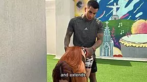 the muscular coach fucks his student right outdoors