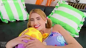 petite lola morango spews on cock, ass stretched, eats old man's ass