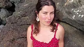 Hey, my seductive stepmom gives free sex lessons on the public beach! 😏