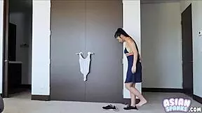 Young asian ballerina and old