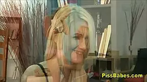 These teen lesbians pissing and having fun together!