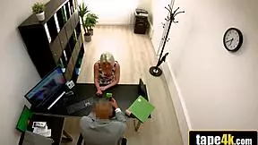 naive hungarian hottie gets fucked on desk by loan manager