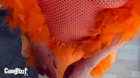kingsday slut with big black cock cum in princess costume