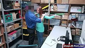 Busty Shoplifter Rammed By Store Officer