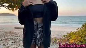 Provocative Beach Babe Leads To Home Cum In Pussy