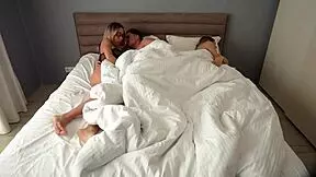 Stepmom whispers, Do you know what I'm doing? in silent cheating