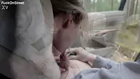 real teen 18+ couple fucks on the roadside in the car