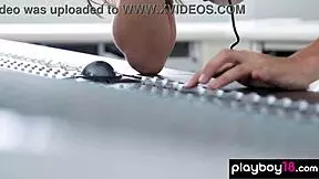 Naked brunette teen dj madison walker jams passionately to music