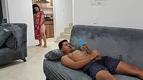 Hot mature latina gets fucked by her stepson in the bedroom