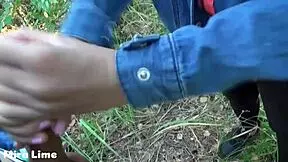 We Fuck In The Forest While People Don't See! So Thrilling!