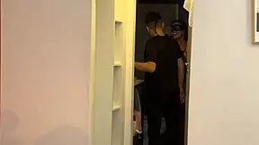 Passionate couple swap with friends from the club