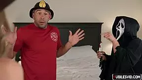 Chloe Temple and Millie Morgan scream in family swap pussy action