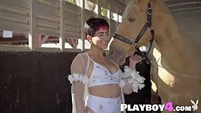 i expose my hot latin body with big tits before riding the playboy
