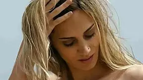 Italian milf model strips outdoors 😍