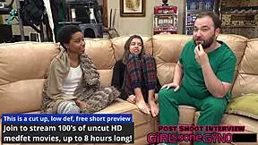 nurse aria nicole gets fucked in exam room after hours