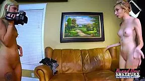 Petite blonde and coed sharing hard cock 😏