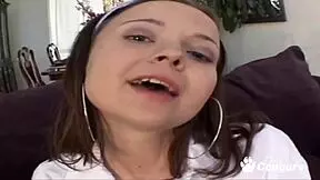 little jersey jaxin slides her panties to the side and gets a creampie