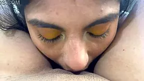 latina woman gives best blowjob to sister-in-law real homemade with licking and squirting