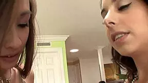 Brunette Lesbians Lick Each Other Out