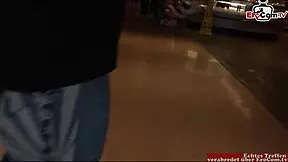 Skinny Brunette Teen Pickup For Mouth Cumshot