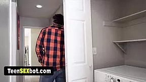 skinny stepdaughter nikki gives pops a special blowjob surprise