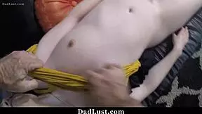 teen stepdaughter offers sex to dad to avoid cleaning after wild party, getting blowjob and fucking