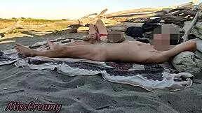Flashing Cock In Front Of Stepdaughter On Canary Public Beach She Helps Cum In Front Of Everyone Real Sex Caught P1