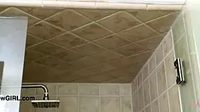 New cute brunette took a shower. She looks so fresh and adorable.